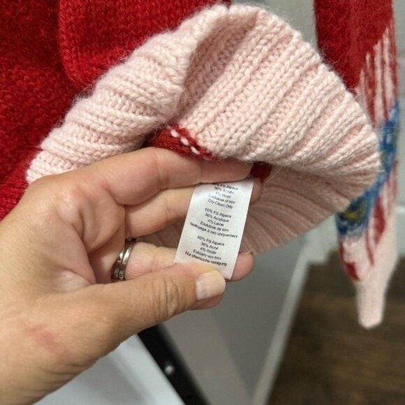 Rachel Antonoff 60% Alpaca Oscar Fairisle Dachshund print sweater Size XS Knit - Picture 7 of 10